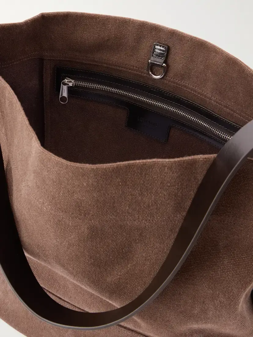 Lemaire Belted Leather-trimmed Canvas Tote | Thumbnail 6 Lemaire Belted Leather-trimmed Canvas Tote | Thumbnail 6