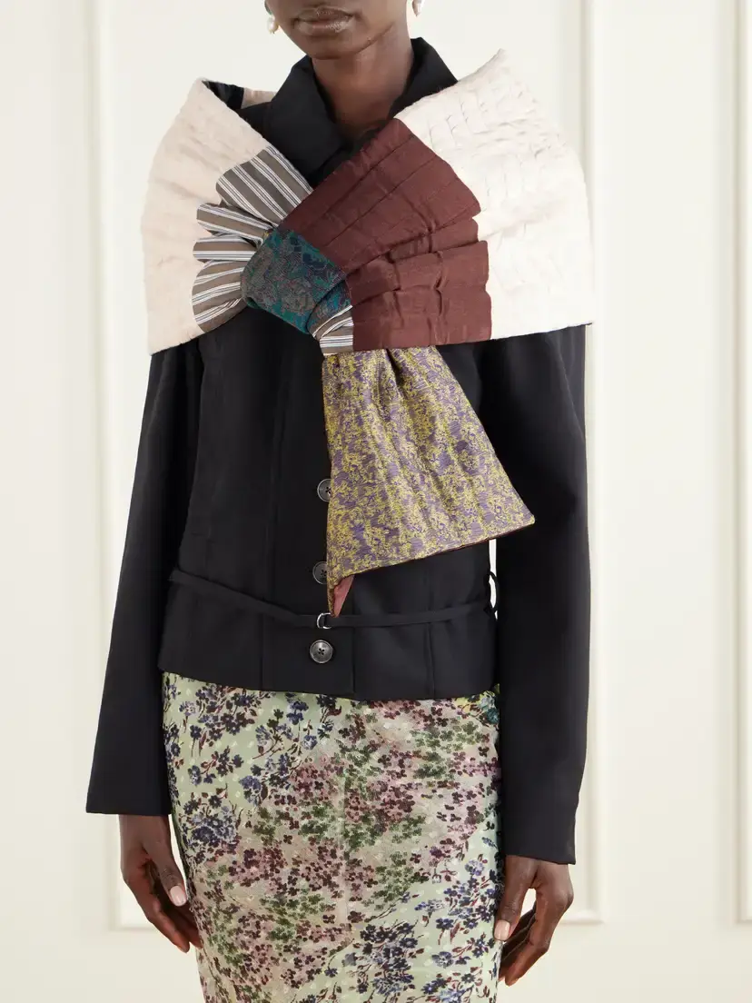 Dries Van Noten Patchwork Quilted Scarf | Thumbnail 2 Dries Van Noten Patchwork Quilted Scarf | Thumbnail 2