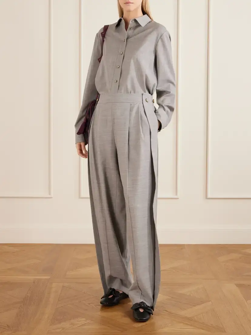 Zimmermann Valiant Pleated Wool-blend Twill Tapered Pants | Thumbnail 2 Zimmermann Valiant Pleated Wool-blend Twill Tapered Pants | Thumbnail 2