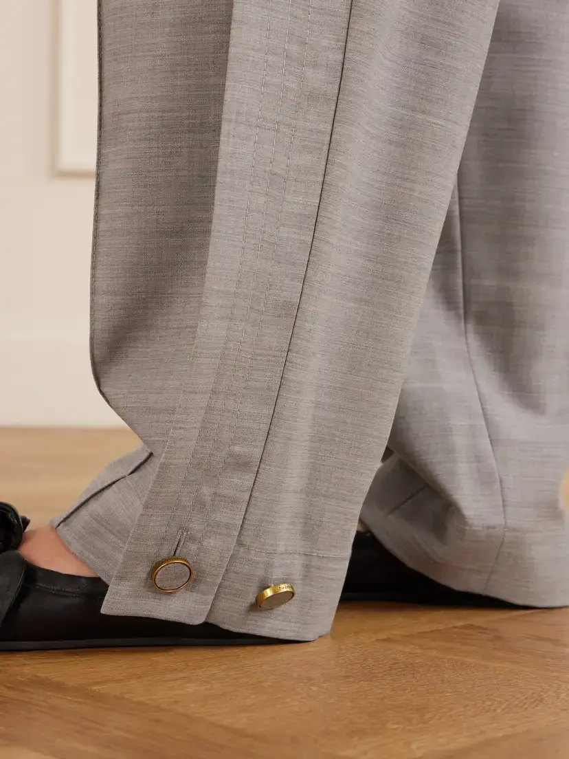 Zimmermann Valiant Pleated Wool-blend Twill Tapered Pants | Thumbnail 5 Zimmermann Valiant Pleated Wool-blend Twill Tapered Pants | Thumbnail 5