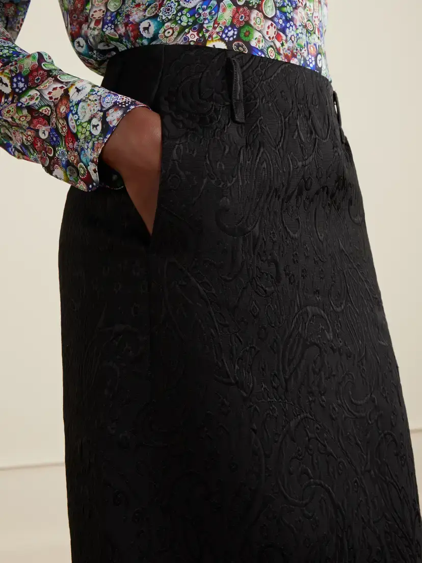 Dries Van Noten Paisley Motif Matelassé Jacquard Midi Skirt | Thumbnail 4 Dries Van Noten Paisley Motif Matelassé Jacquard Midi Skirt | Thumbnail 4