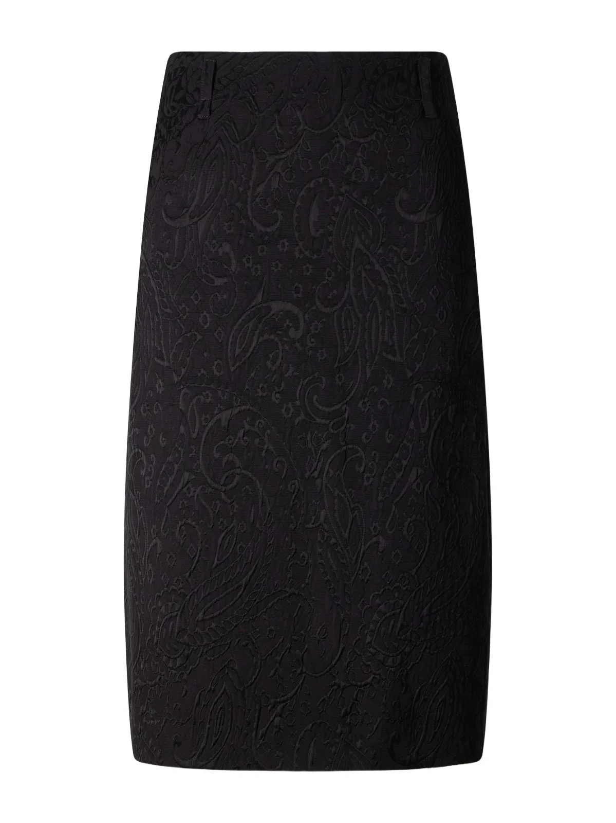 Paisley Motif Matelassé Jacquard Midi Skirt Paisley Motif Matelassé Jacquard Midi Skirt