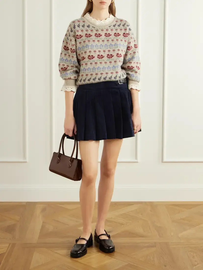 Sea Garrett Pleated Stretch-cotton Corduroy Mini Skirt | Thumbnail 2 Sea Garrett Pleated Stretch-cotton Corduroy Mini Skirt | Thumbnail 2