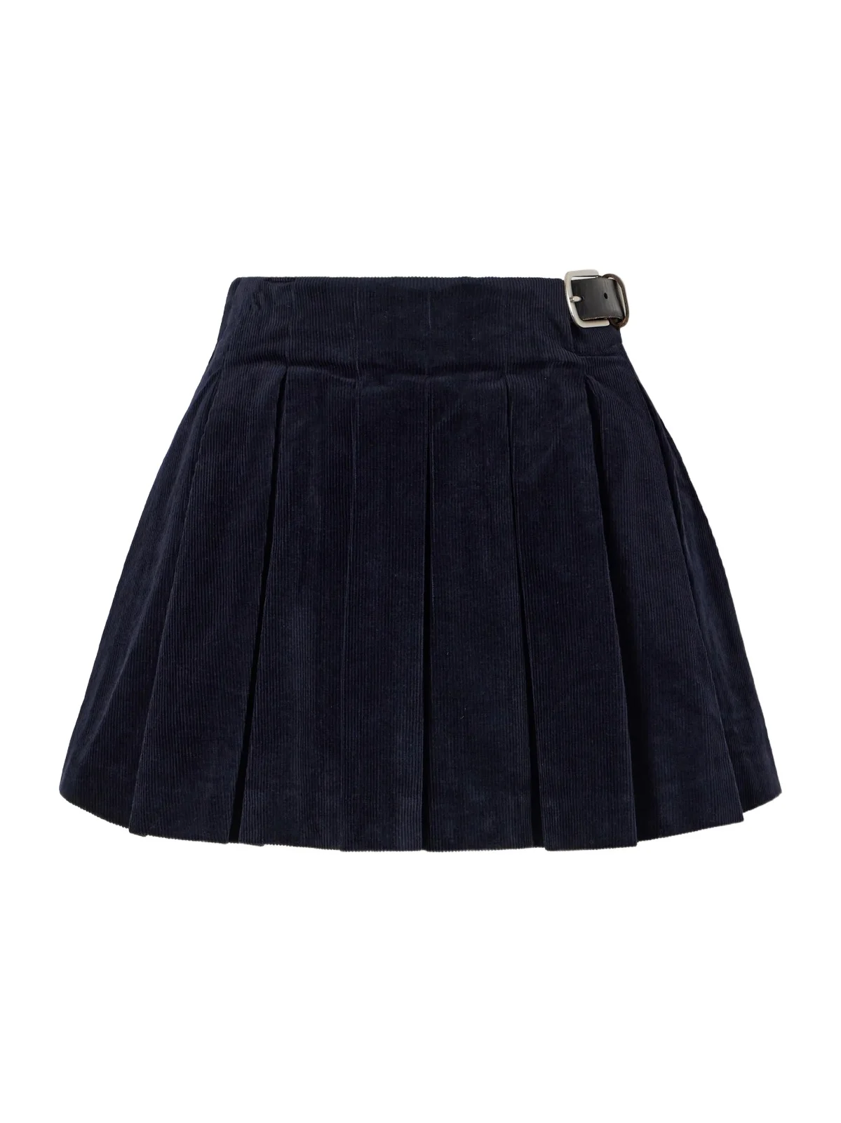 Garrett Pleated Stretch-cotton Corduroy Mini Skirt