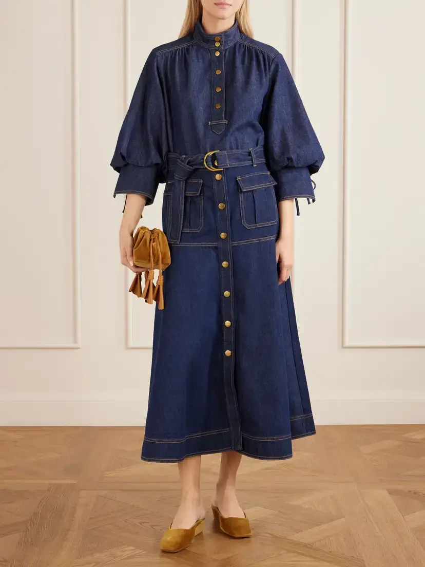 Zimmermann Gathered Denim Shirt | Thumbnail 2