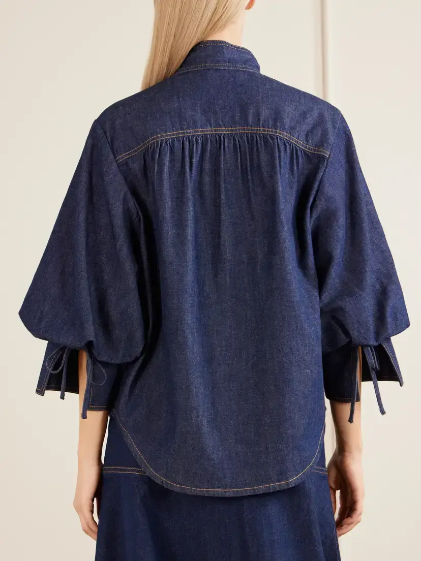 Zimmermann Gathered Denim Shirt | Thumbnail 4