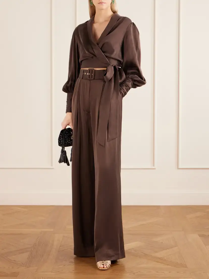 Zimmermann Knot-detailed Silk-satin Blouse | Thumbnail 2 Zimmermann Knot-detailed Silk-satin Blouse | Thumbnail 2