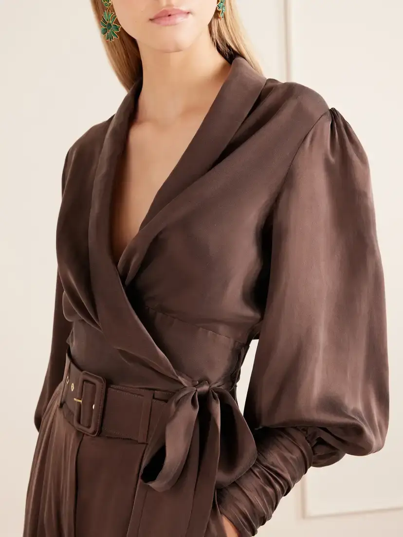 Zimmermann Knot-detailed Silk-satin Blouse | Thumbnail 4 Zimmermann Knot-detailed Silk-satin Blouse | Thumbnail 4