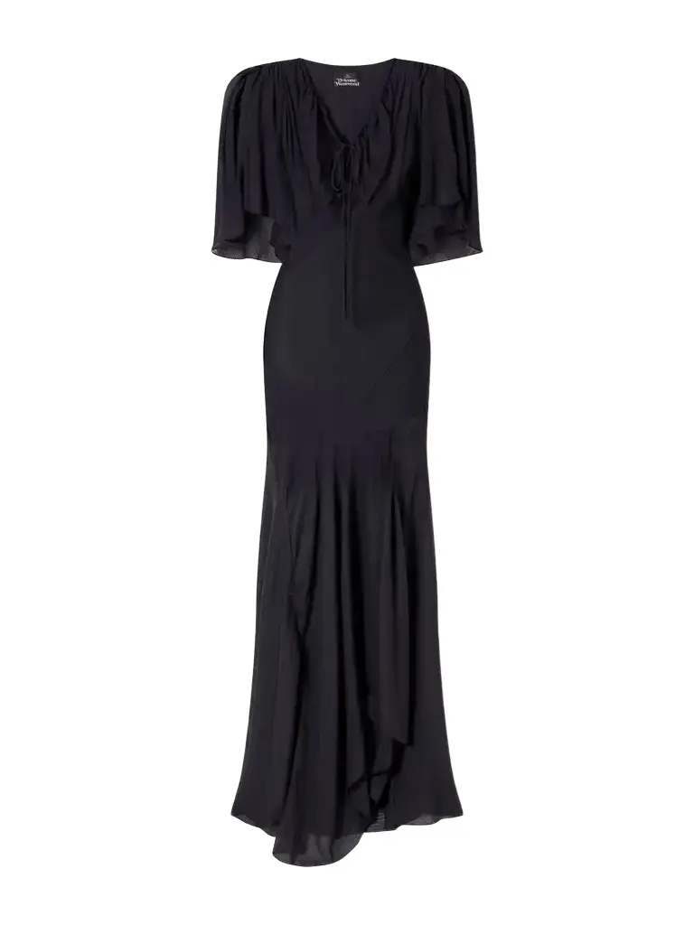 Vivienne Westwood Priscilla Modal, Silk And Wool-blend Jacquard Muslin Gown | Image 1 Vivienne Westwood Priscilla Modal, Silk And Wool-blend Jacquard Muslin Gown | Image 1