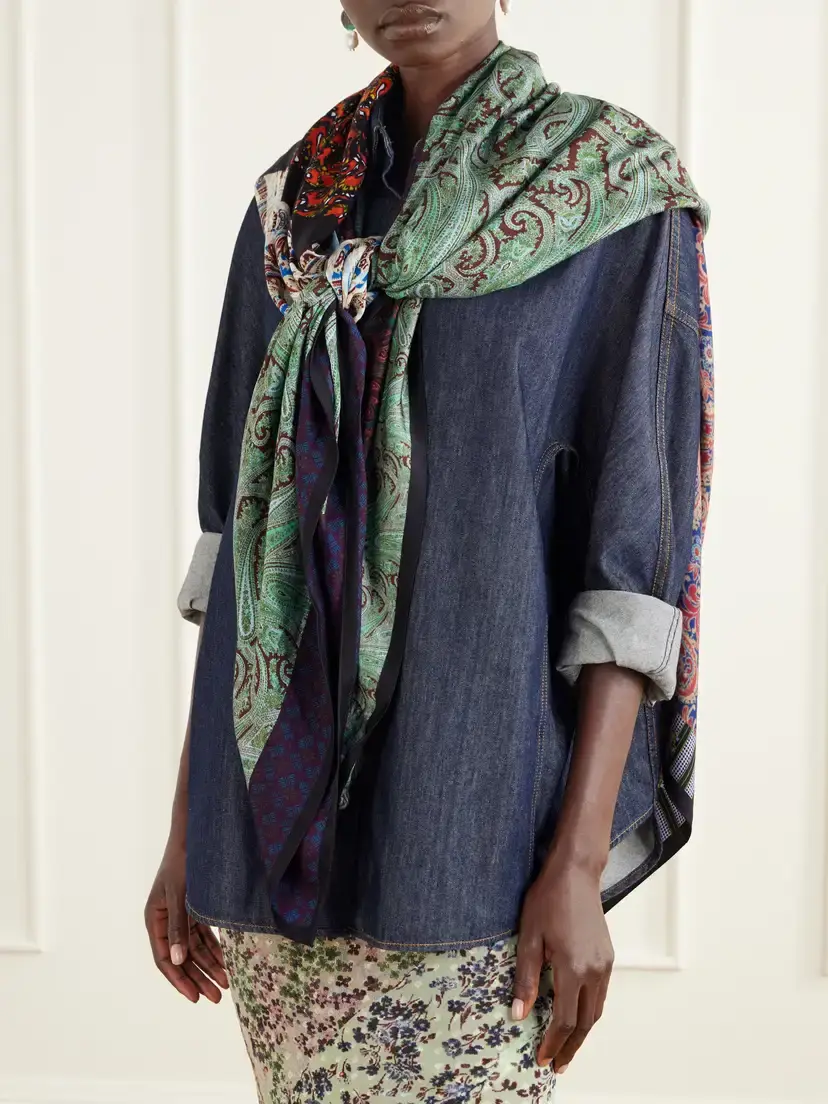 Dries Van Noten Floral-printed Satin Scarf | Thumbnail 5