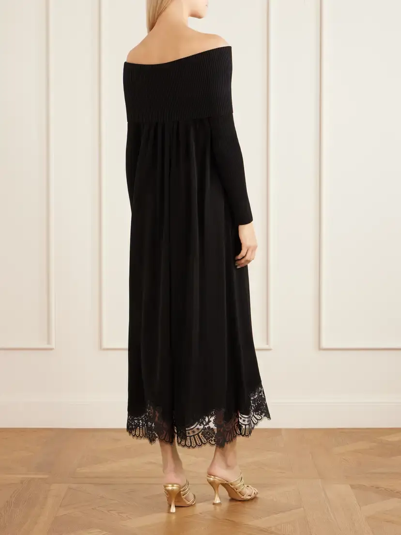 Zimmermann Valiant Off-the-shoulder Lace-trimmed Tencel®-blend Maxi Dress | Thumbnail 3 Zimmermann Valiant Off-the-shoulder Lace-trimmed Tencel®-blend Maxi Dress | Thumbnail 3