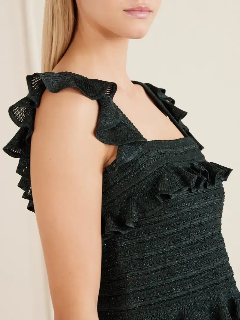 Zimmermann Ruffled Metallic Knitted Tank | Thumbnail 4 Zimmermann Ruffled Metallic Knitted Tank | Thumbnail 4