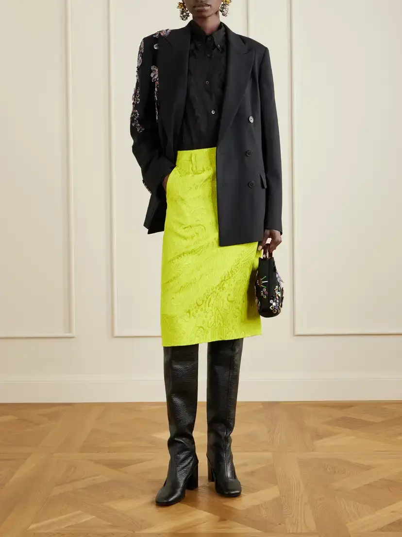 Dries Van Noten Paisley Motif Matelassé Jacquard Midi Skirt | Thumbnail 2 Dries Van Noten Paisley Motif Matelassé Jacquard Midi Skirt | Thumbnail 2