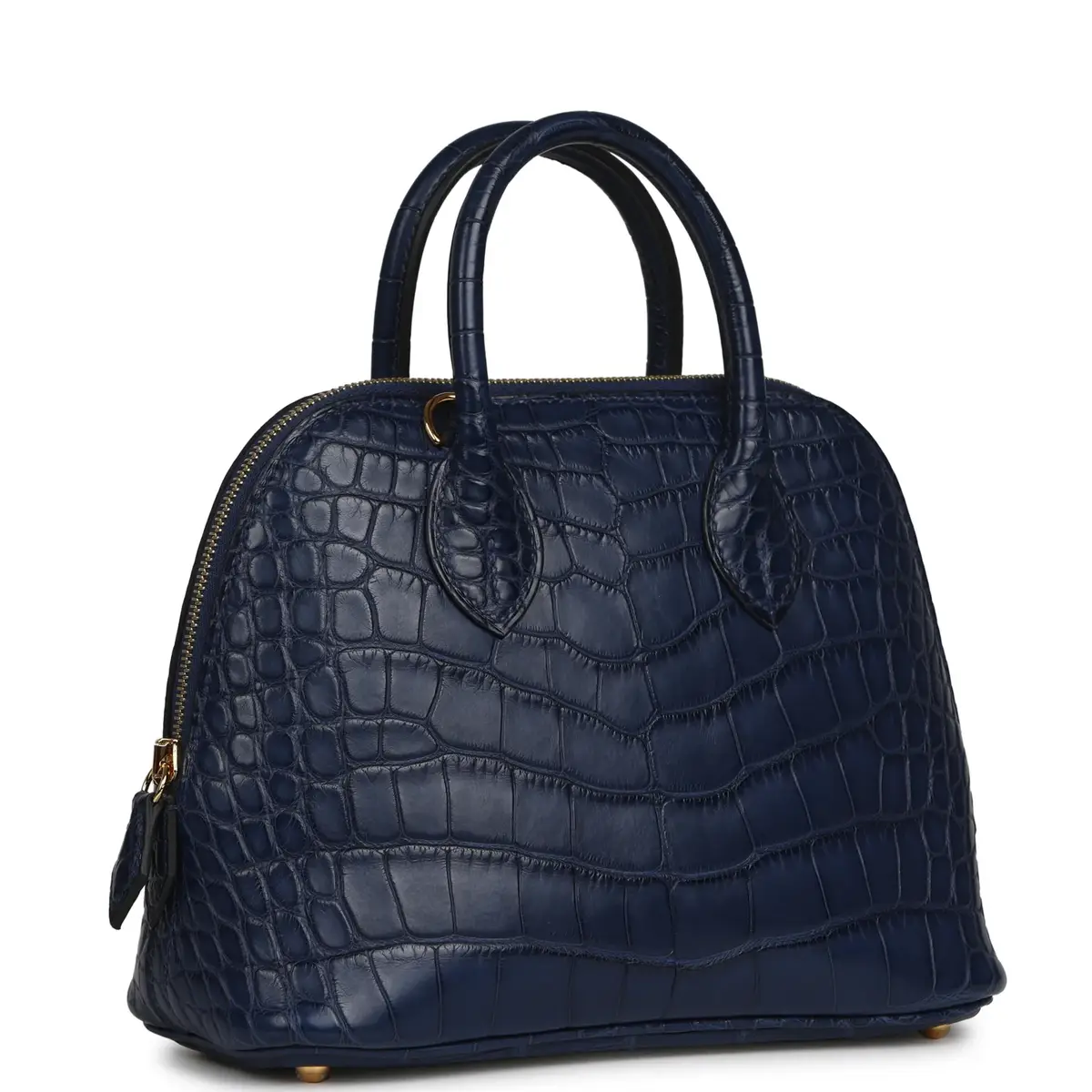 HERMÈS Hermes 1923 Bolide Mini Bleu Saphir Matte Alligator Gold Hardware | Thumbnail 2 HERMÈS Hermes 1923 Bolide Mini Bleu Saphir Matte Alligator Gold Hardware | Thumbnail 2