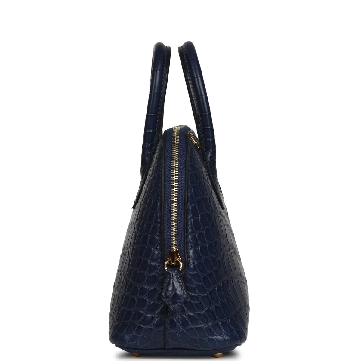 HERMÈS Hermes 1923 Bolide Mini Bleu Saphir Matte Alligator Gold Hardware | Thumbnail 3 HERMÈS Hermes 1923 Bolide Mini Bleu Saphir Matte Alligator Gold Hardware | Thumbnail 3