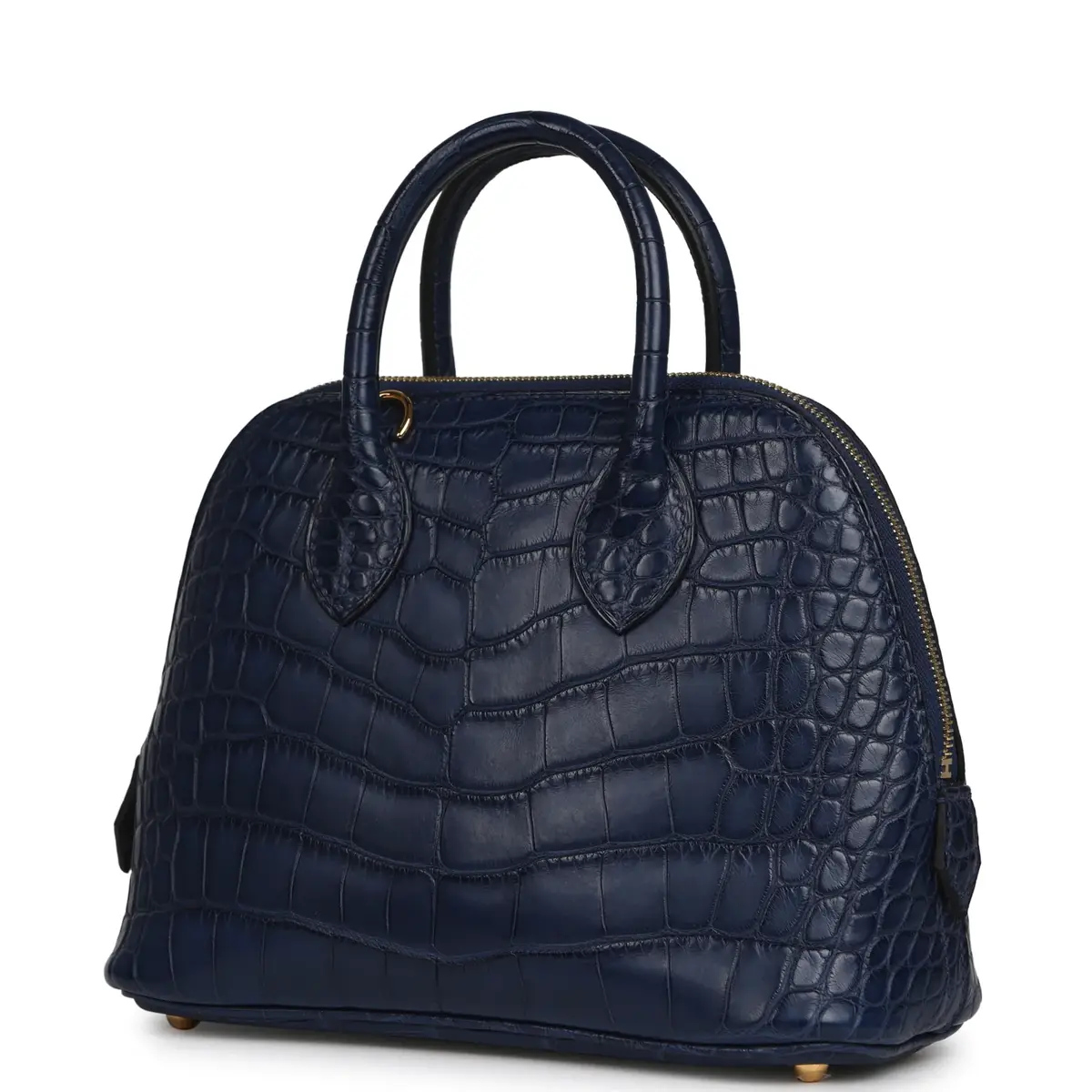 HERMÈS Hermes 1923 Bolide Mini Bleu Saphir Matte Alligator Gold Hardware | Thumbnail 5 HERMÈS Hermes 1923 Bolide Mini Bleu Saphir Matte Alligator Gold Hardware | Thumbnail 5