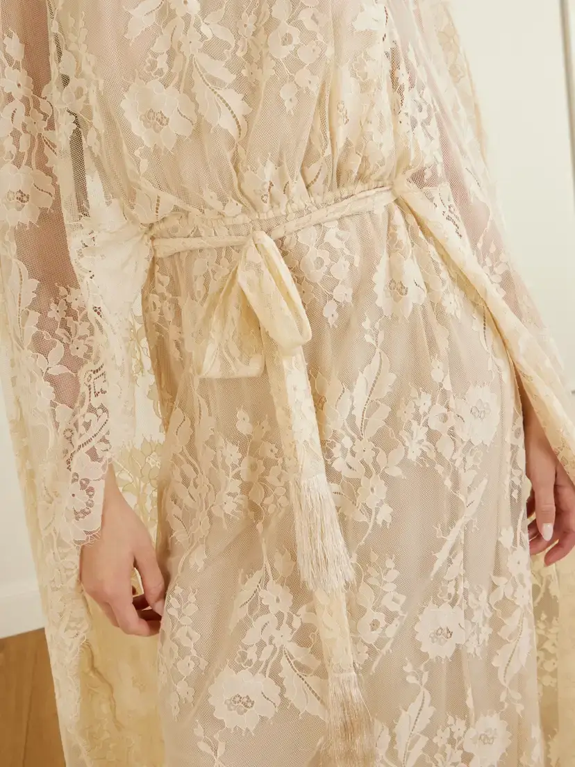 Zimmermann Valiant Belted Cape-effect Lace Maxi Dress | Thumbnail 4 Zimmermann Valiant Belted Cape-effect Lace Maxi Dress | Thumbnail 4