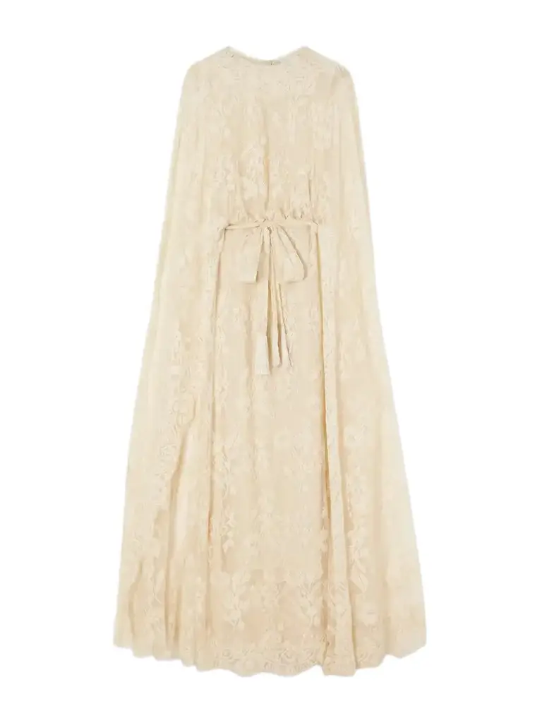 Zimmermann Valiant Belted Lace Cotton-blend Maxi Dress | Image 1 Zimmermann Valiant Belted Lace Cotton-blend Maxi Dress | Image 1