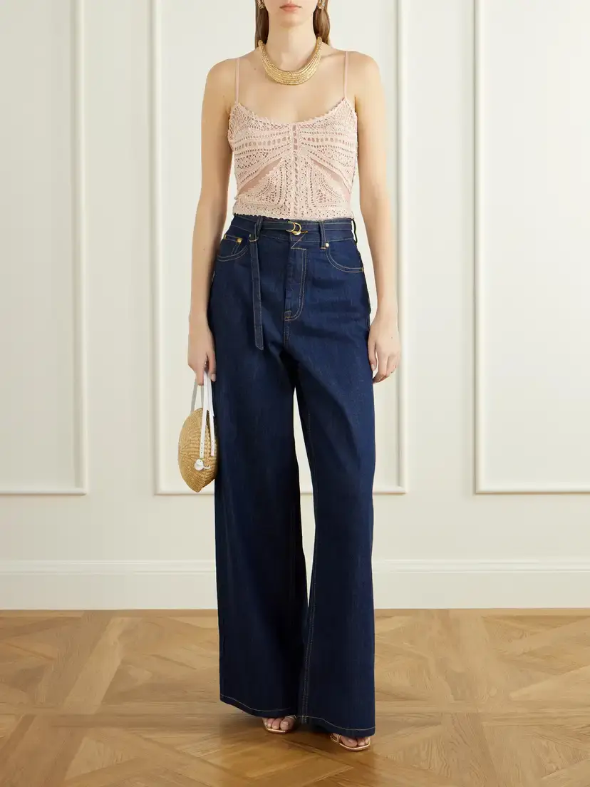 Ulla Johnson Mollie Crochet And Tulle Top - Neutrals | Thumbnail 2