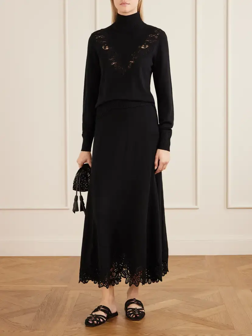 Zimmermann Valiant Lace-trimmed Wool Turtleneck Sweater | Thumbnail 2