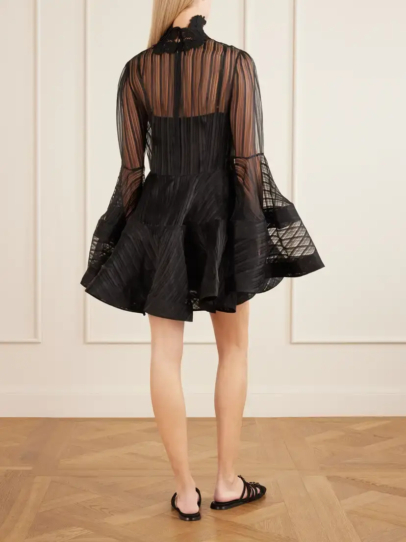 Zimmermann Valiant Lantern Silk-chiffon Mini Dress | Thumbnail 3 Zimmermann Valiant Lantern Silk-chiffon Mini Dress | Thumbnail 3