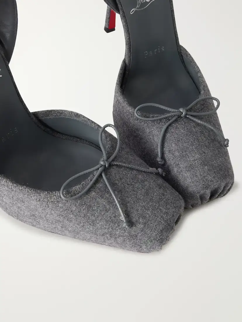Christian Louboutin Cassia 100 Flannel Ballerina Pumps | Thumbnail 5 Christian Louboutin Cassia 100 Flannel Ballerina Pumps | Thumbnail 5