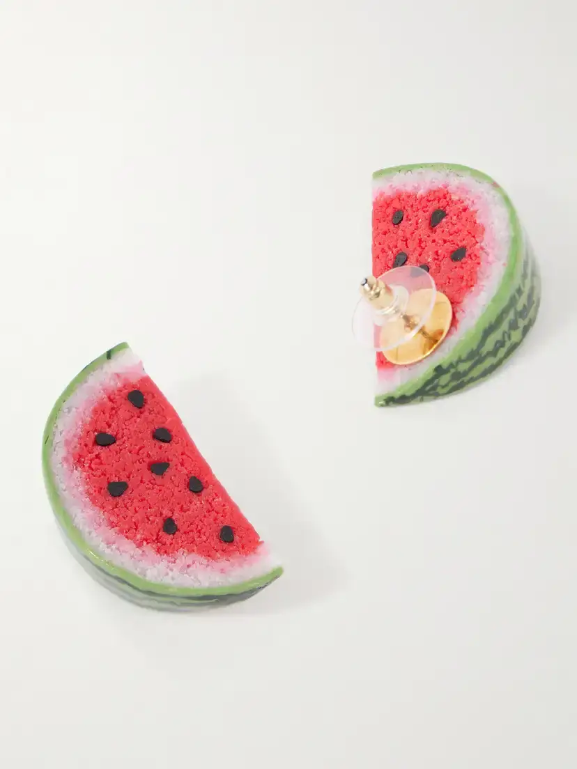 Jennifer Behr Watermelon Resin Earrings | Thumbnail 3