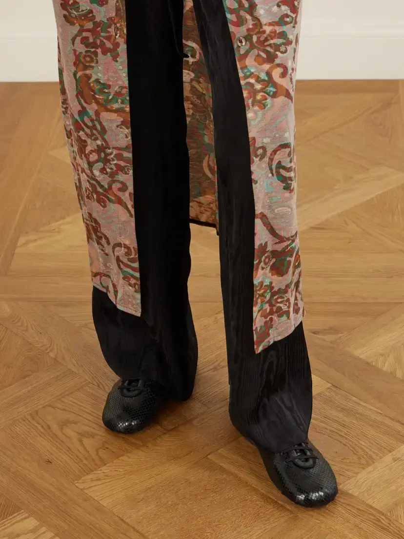 Dries Van Noten Snake-effect Leather Sneakers | Thumbnail 2