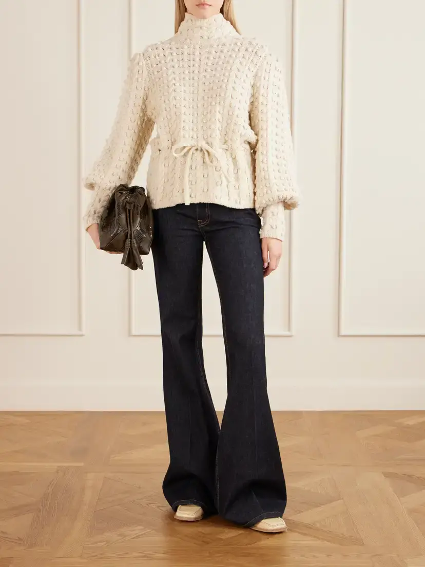 Zimmermann Valiant Tie-detailed Knitted Wool Turtleneck Sweater | Thumbnail 2 Zimmermann Valiant Tie-detailed Knitted Wool Turtleneck Sweater | Thumbnail 2