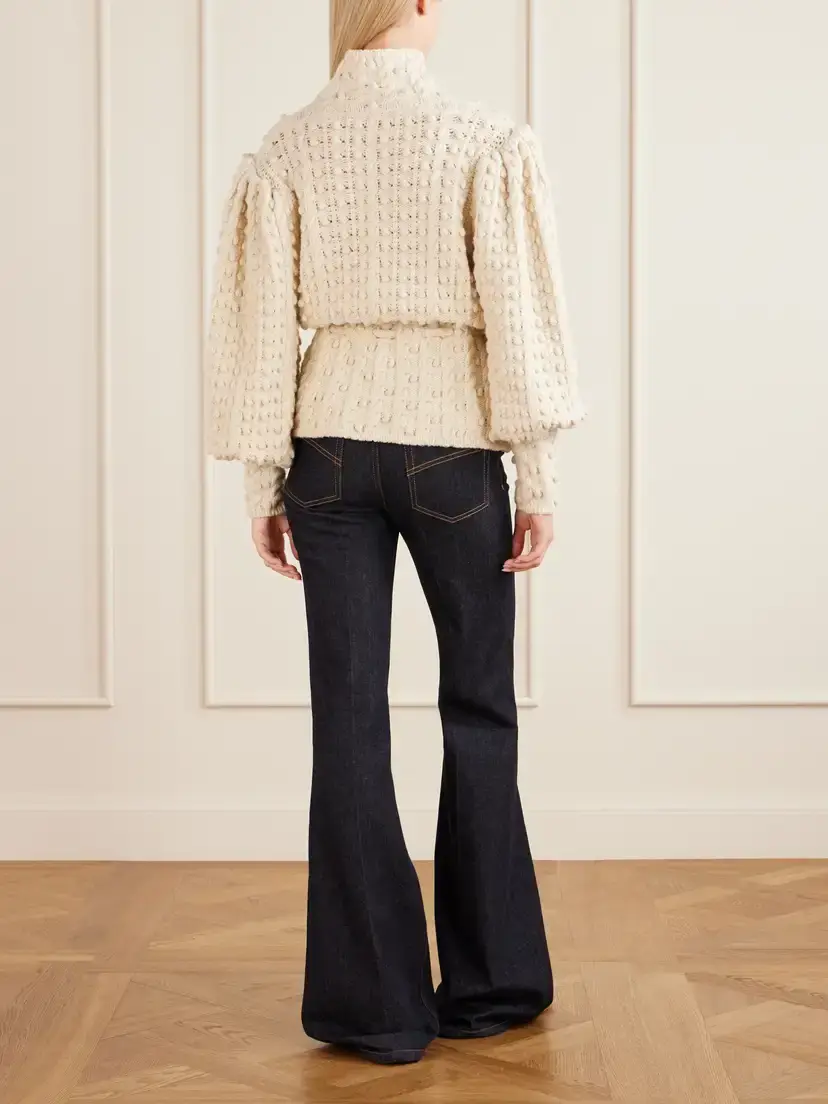Zimmermann Valiant Tie-detailed Knitted Wool Turtleneck Sweater | Thumbnail 3 Zimmermann Valiant Tie-detailed Knitted Wool Turtleneck Sweater | Thumbnail 3