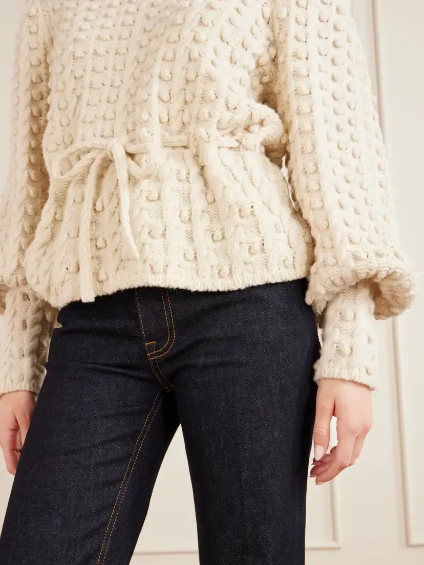 Zimmermann Valiant Tie-detailed Knitted Wool Turtleneck Sweater | Thumbnail 4 Zimmermann Valiant Tie-detailed Knitted Wool Turtleneck Sweater | Thumbnail 4