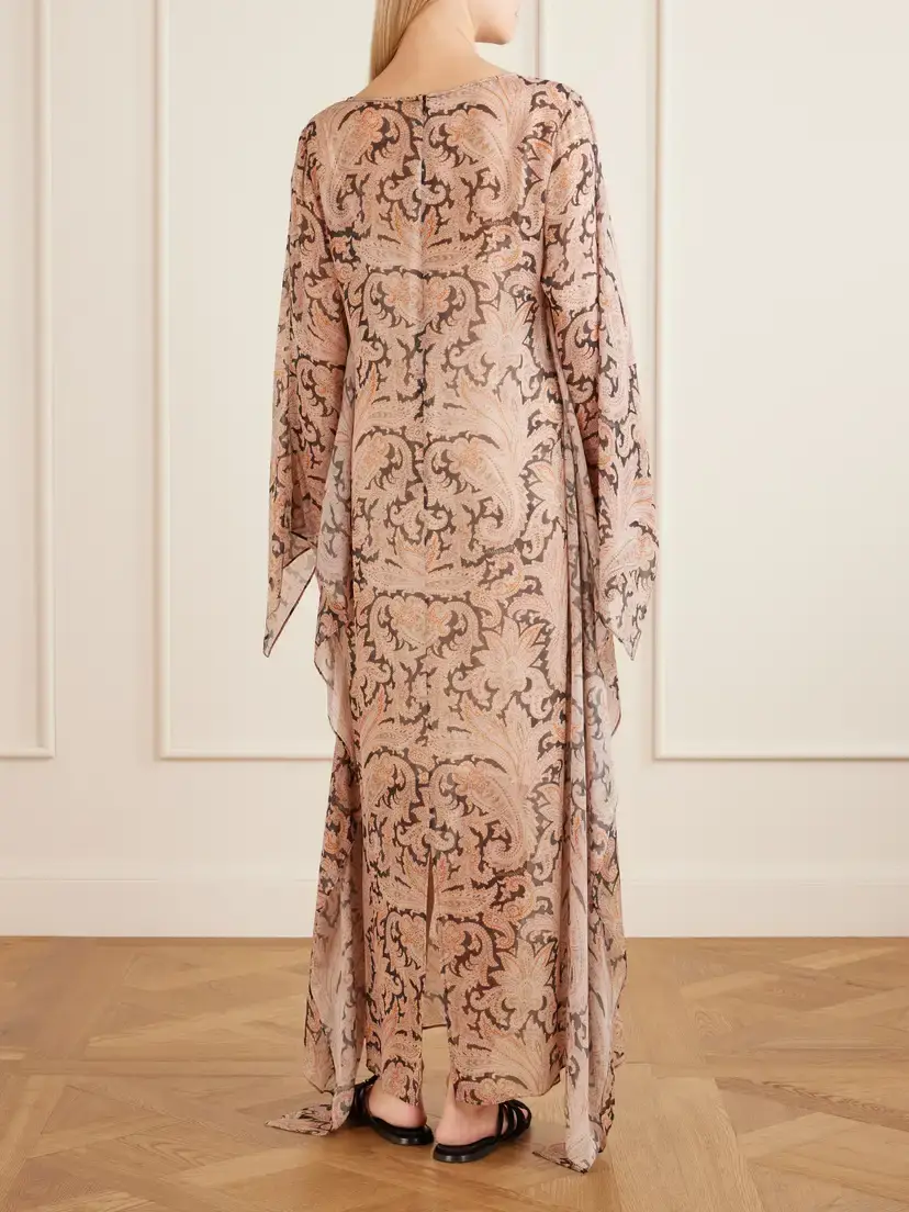 Zimmermann Valiant Cape-effect Printed Chiffon Maxi Dress | Thumbnail 3 Zimmermann Valiant Cape-effect Printed Chiffon Maxi Dress | Thumbnail 3