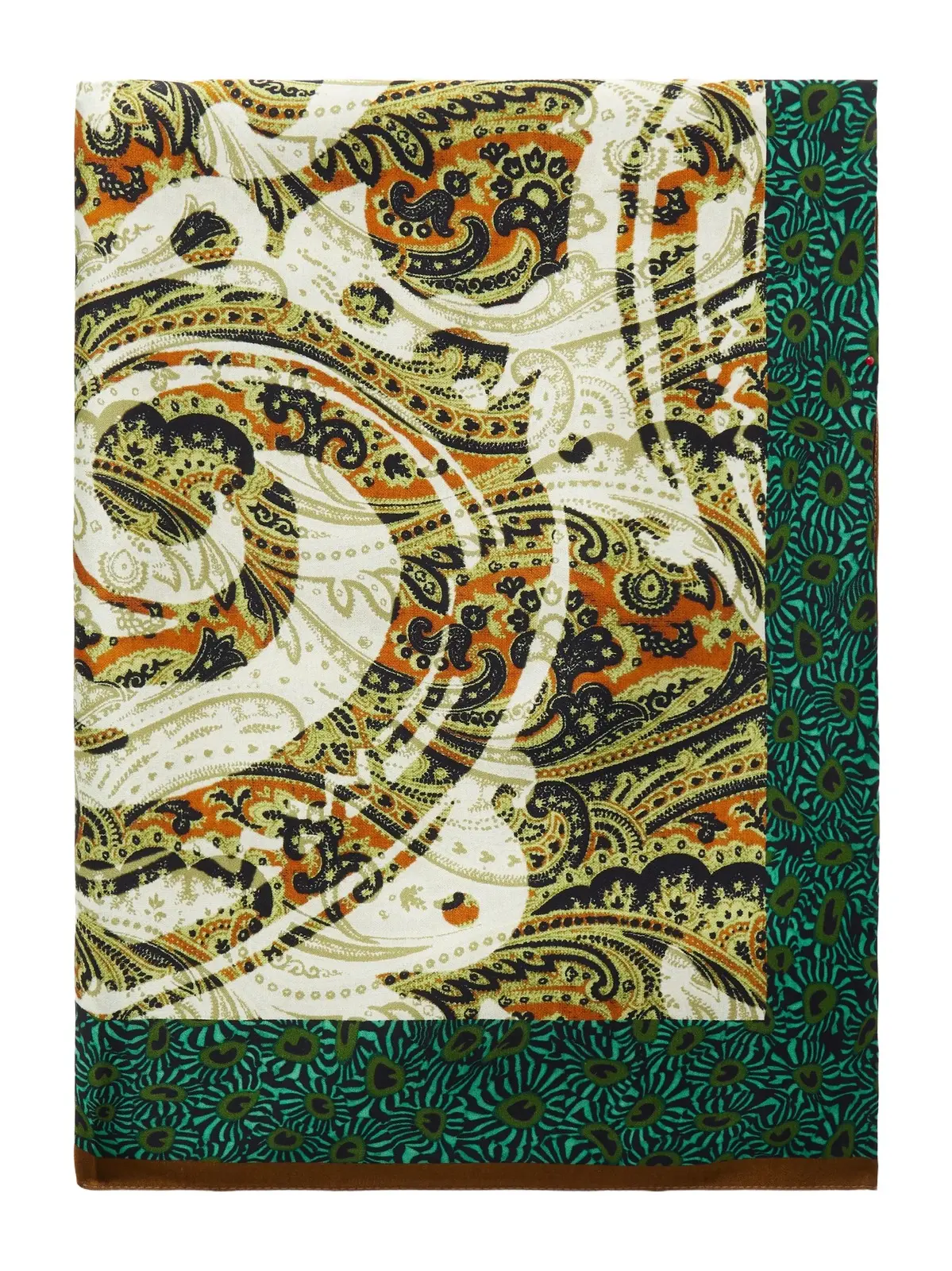 Floral-printed Satin Scarf
