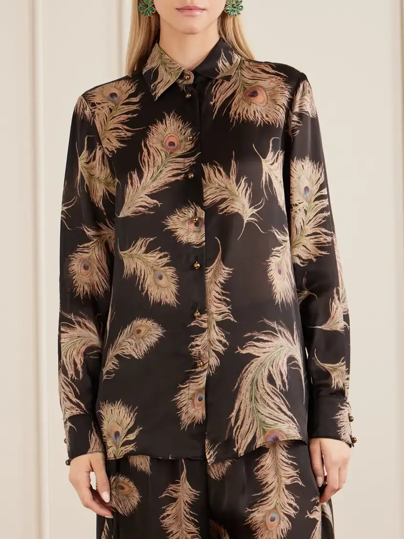Zimmermann Valiant Printed Silk-satin Shirt | Thumbnail 3 Zimmermann Valiant Printed Silk-satin Shirt | Thumbnail 3