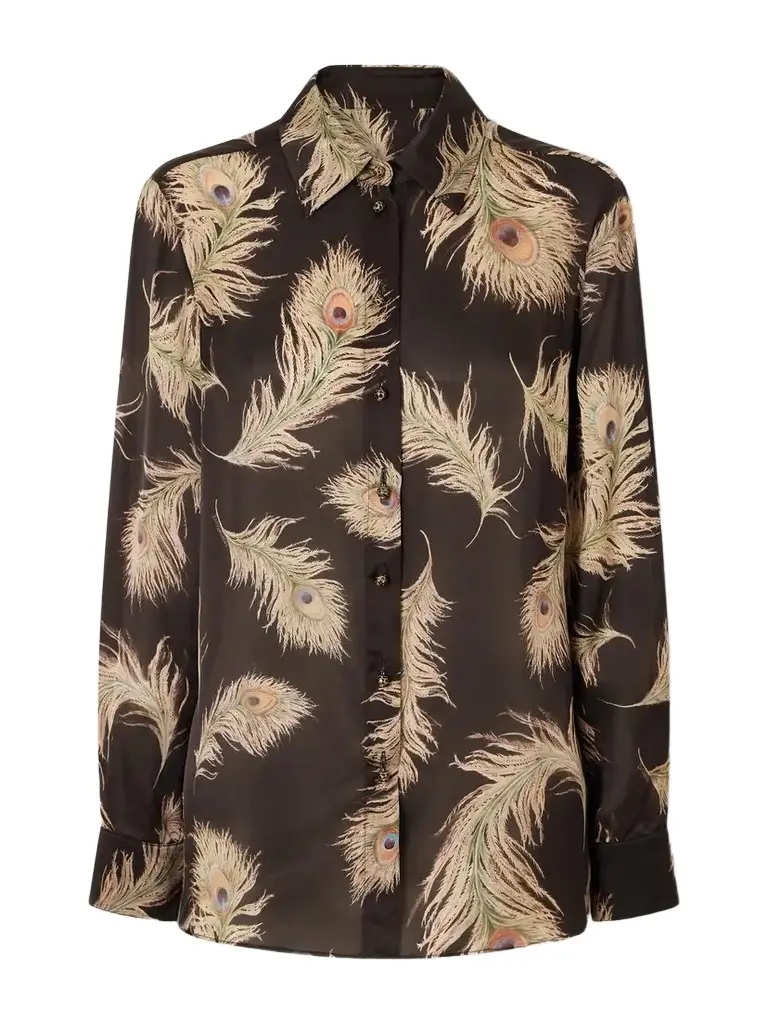 Zimmermann Valiant Printed Silk-satin Shirt | Image 1 Zimmermann Valiant Printed Silk-satin Shirt | Image 1
