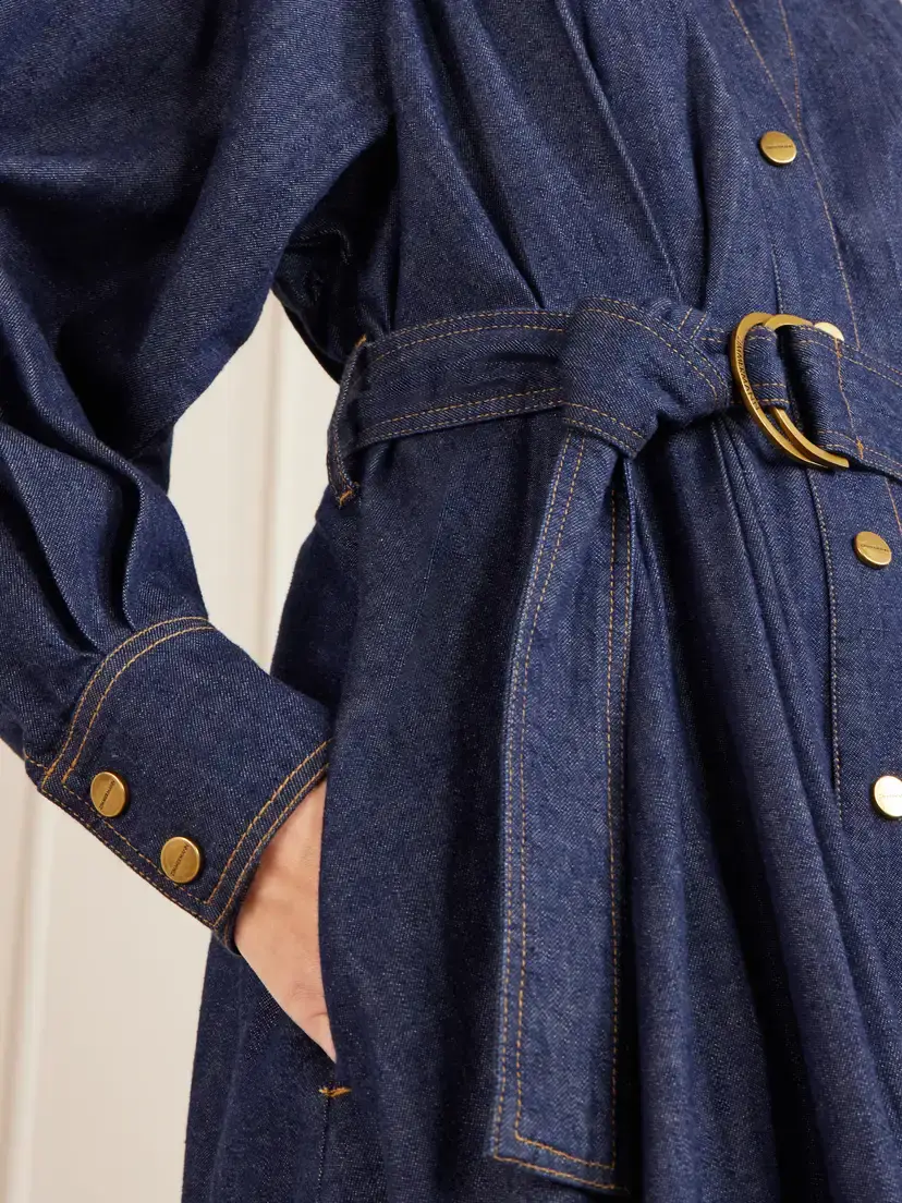 Zimmermann Belted Denim Midi Dress | Thumbnail 4 Zimmermann Belted Denim Midi Dress | Thumbnail 4