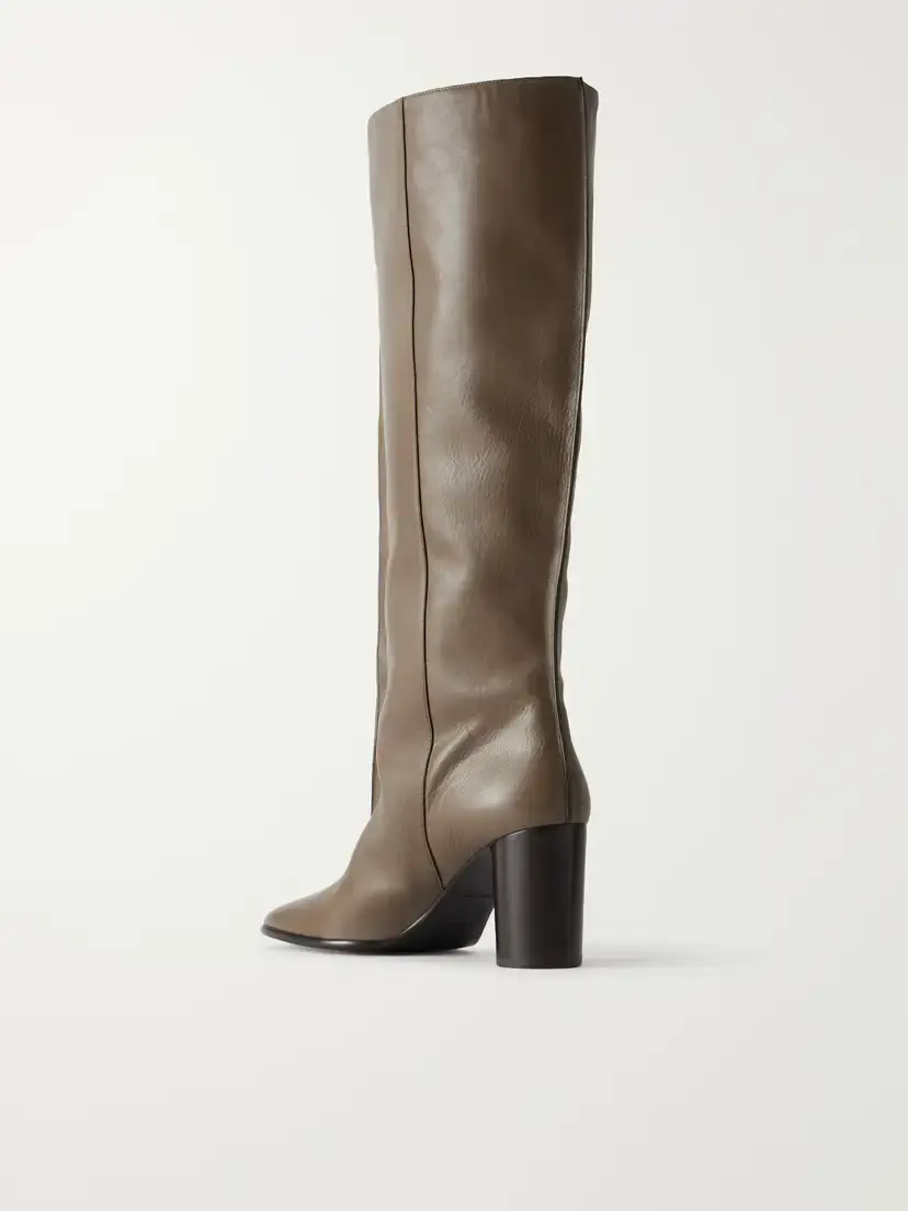 Lemaire Crease Leather Knee Boots | Thumbnail 3 Lemaire Crease Leather Knee Boots | Thumbnail 3