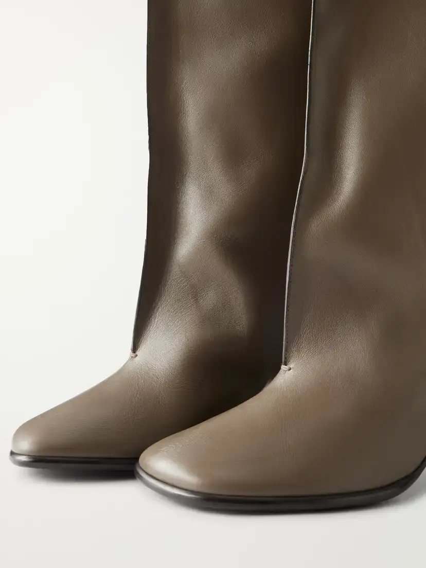 Lemaire Crease Leather Knee Boots | Thumbnail 5 Lemaire Crease Leather Knee Boots | Thumbnail 5