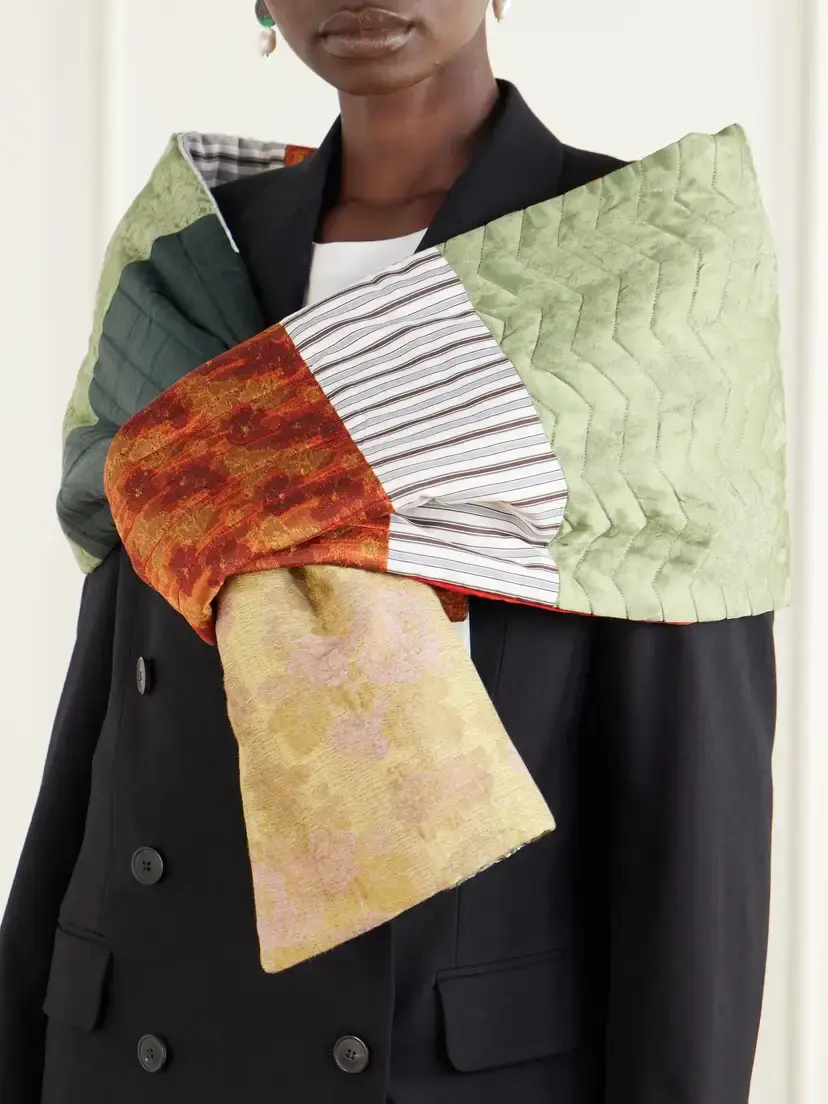 Dries Van Noten Patchwork Quilted Scarf | Thumbnail 5 Dries Van Noten Patchwork Quilted Scarf | Thumbnail 5