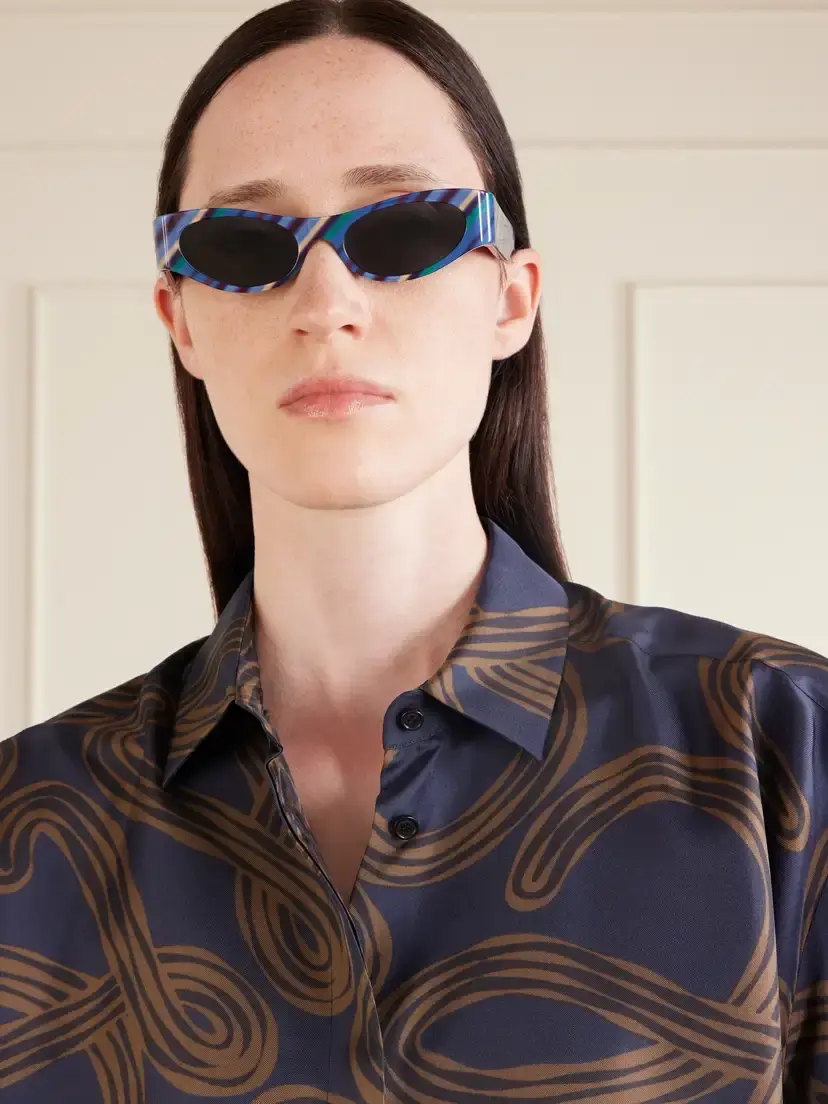 Loewe + Paula's Ibiza D-frame Striped Acetate Sunglasses | Thumbnail 2 Loewe + Paula's Ibiza D-frame Striped Acetate Sunglasses | Thumbnail 2