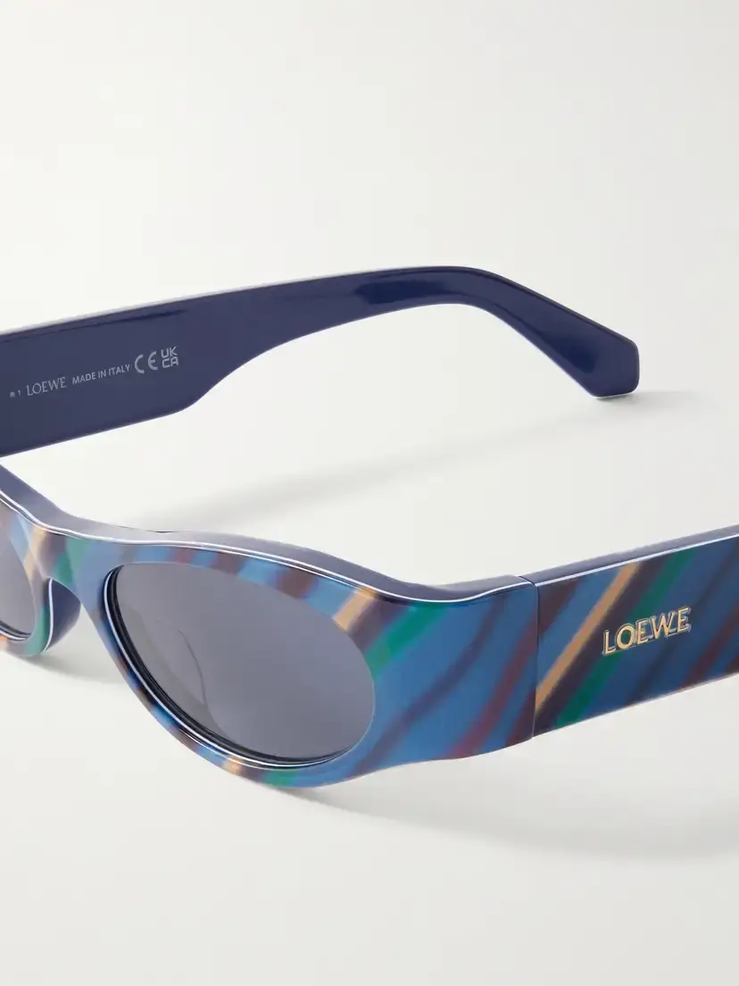 Loewe + Paula's Ibiza D-frame Striped Acetate Sunglasses | Thumbnail 4 Loewe + Paula's Ibiza D-frame Striped Acetate Sunglasses | Thumbnail 4