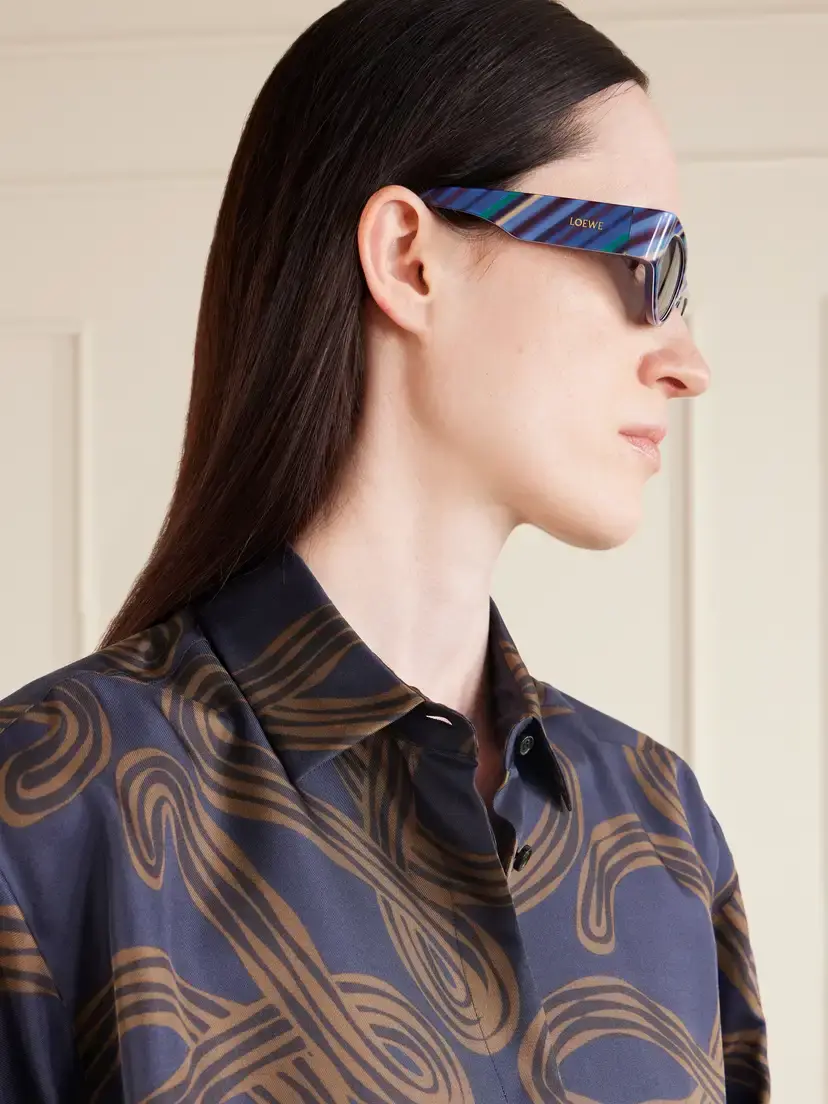 Loewe + Paula's Ibiza D-frame Striped Acetate Sunglasses | Thumbnail 5 Loewe + Paula's Ibiza D-frame Striped Acetate Sunglasses | Thumbnail 5