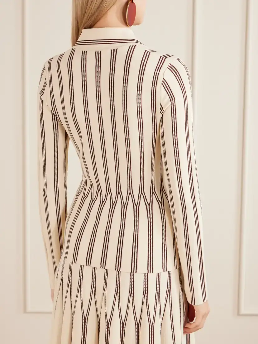 Zimmermann Valiant Striped Knitted Polo Sweater | Thumbnail 4 Zimmermann Valiant Striped Knitted Polo Sweater | Thumbnail 4
