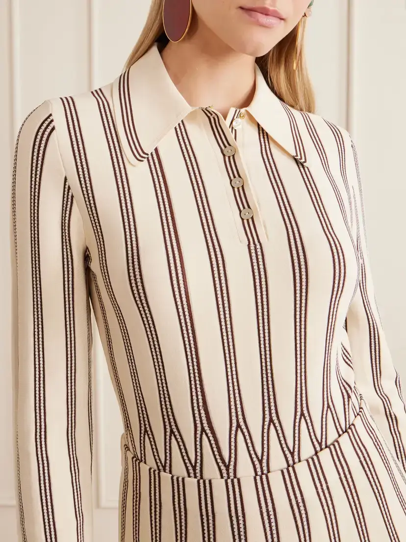Zimmermann Valiant Striped Knitted Polo Sweater | Thumbnail 5 Zimmermann Valiant Striped Knitted Polo Sweater | Thumbnail 5