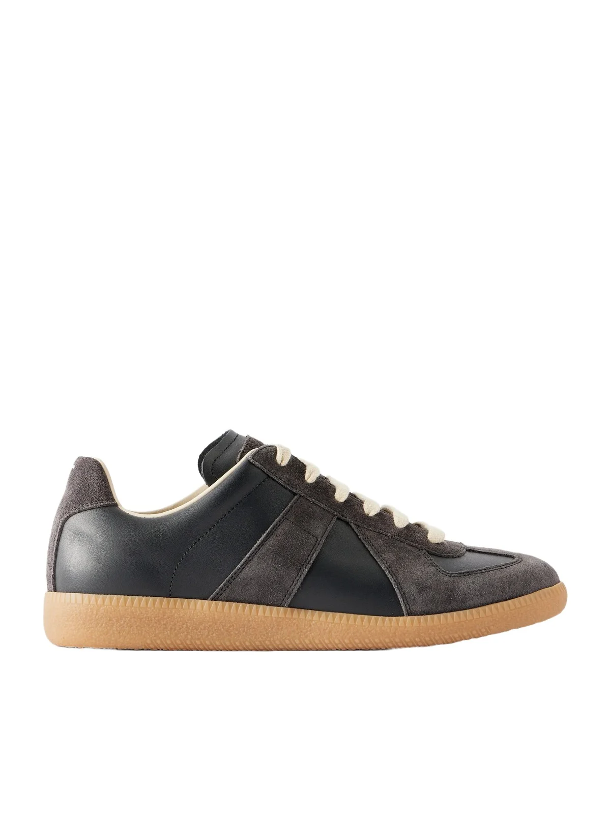 Maison Margiela Replica Suede And Leather Sneakers - Brown