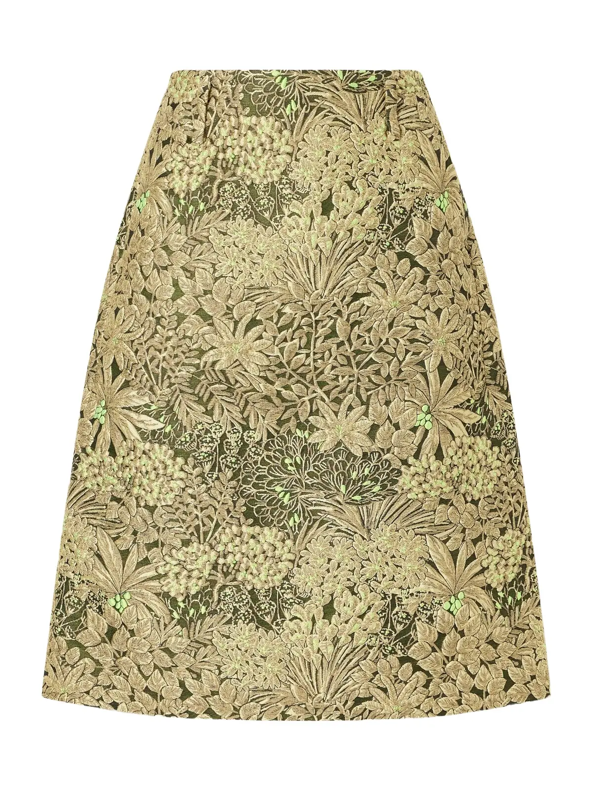 Dries Van Noten Floral Cloqué Midi Skirt