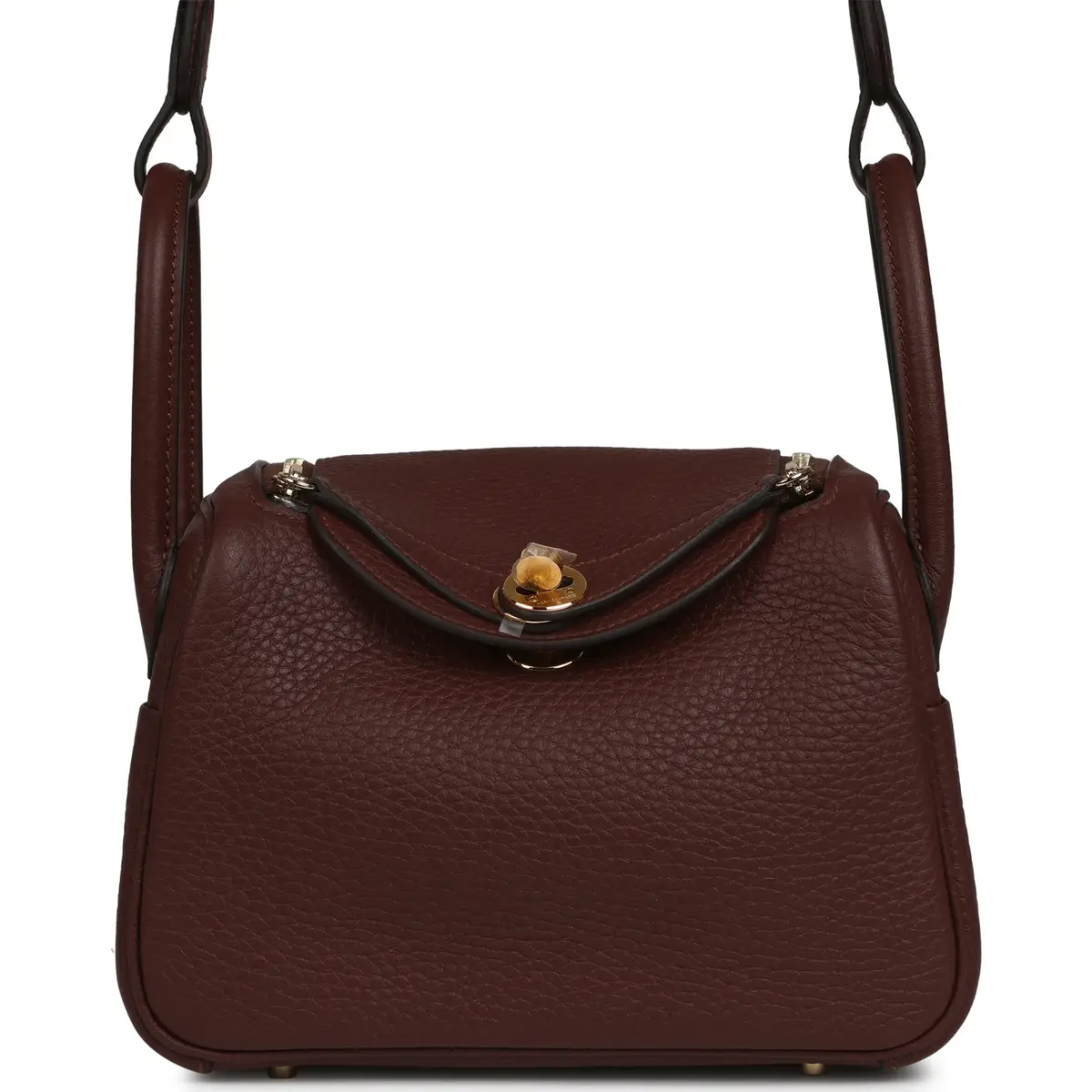 HERMÈS Hermes Mini Lindy II Terre Clemence Gold Hardware | Image 1 HERMÈS Hermes Mini Lindy II Terre Clemence Gold Hardware | Image 1