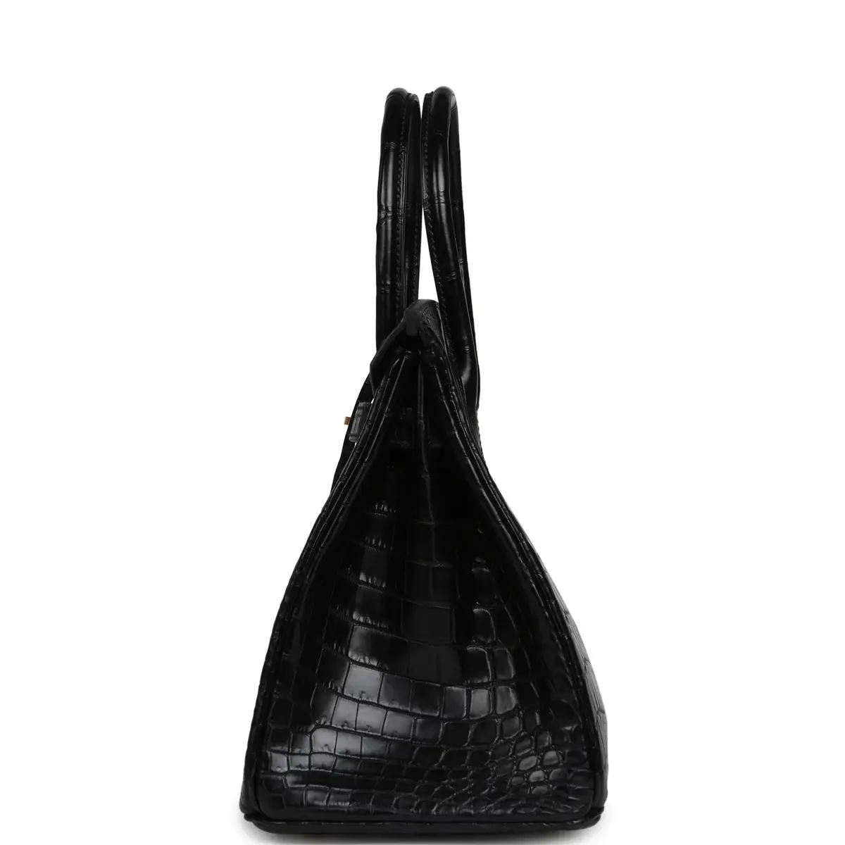 HERMÈS Pre-owned Hermes Birkin 30 Black Matte Niloticus Crocodile Gold Hardware | Thumbnail 3