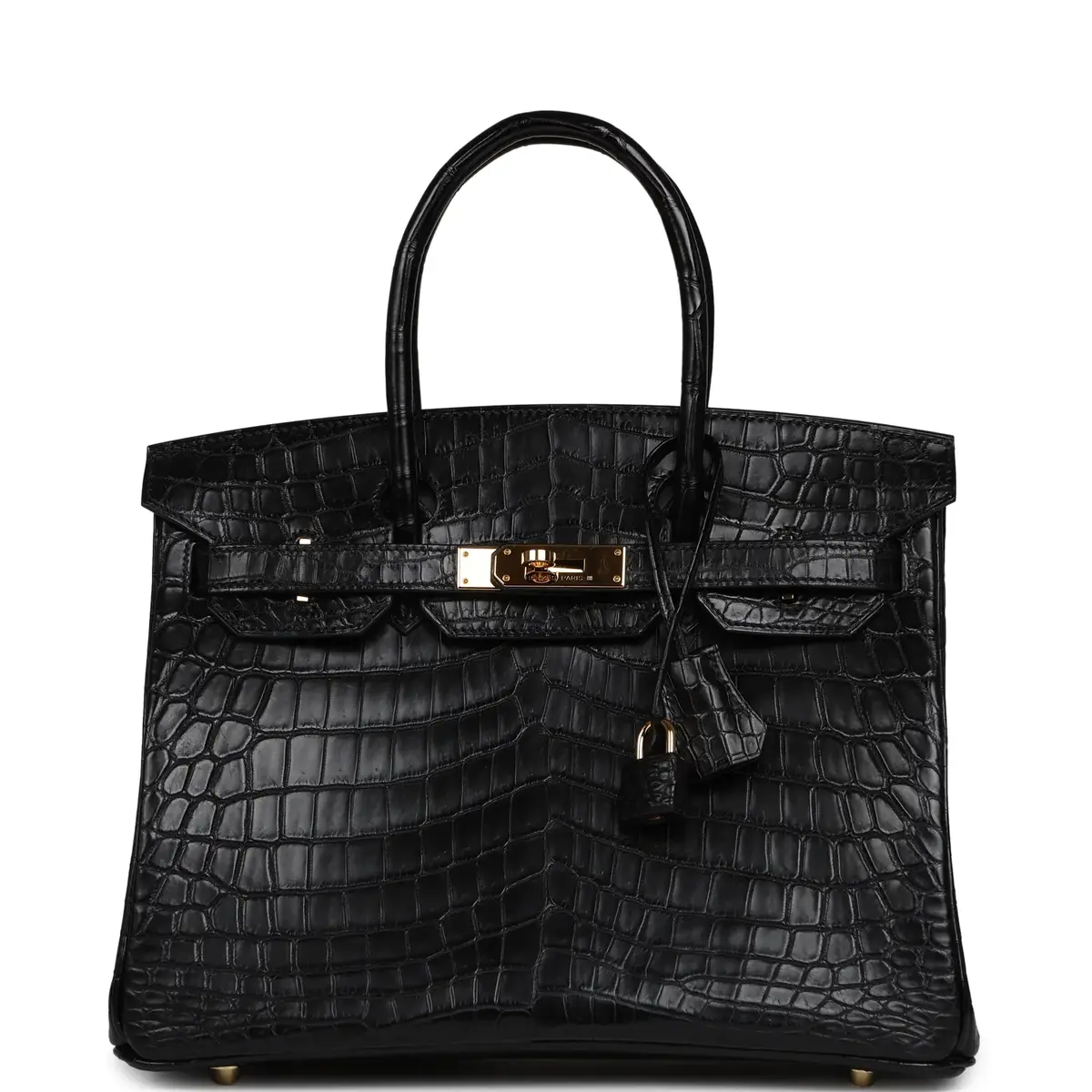 HERMÈS Pre-owned Hermes Birkin 30 Black Matte Niloticus Crocodile Gold Hardware | Image 1 HERMÈS Pre-owned Hermes Birkin 30 Black Matte Niloticus Crocodile Gold Hardware | Image 1