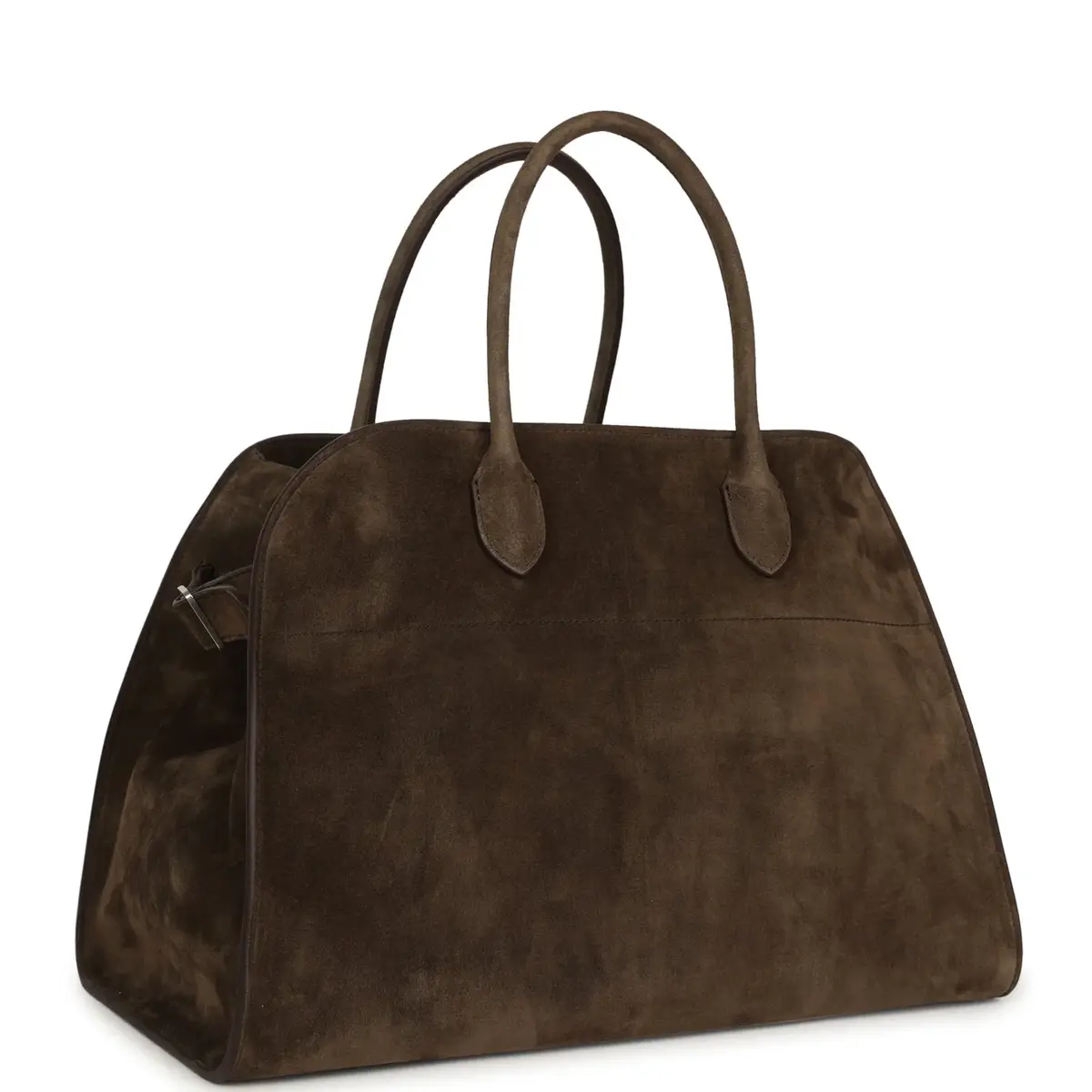The Row The Row Soft Margaux 15 Bag Nut Brown Suede Silver Hardware | Thumbnail 2 The Row The Row Soft Margaux 15 Bag Nut Brown Suede Silver Hardware | Thumbnail 2